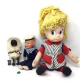 Vintage Mattel Doll 1961 Mattie Sister Belle talking doll, yarn hair