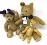 Three vintage stuffed bears
