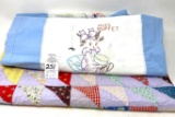 Two hand stitched quilts - one nursery rhyme
