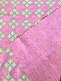 Attic windows pink and green quilt