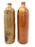 Two antique crock bottles