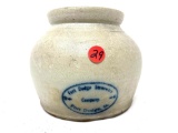 Fort Dodge Iowa Stoneware Co, handled pot with lid