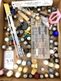 Vintage thimbles and Omaha Neb advertising ruler