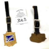 Vintage Buick and Allis Chalmer luggage tags
