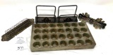 Antique Tjoklat mold, napkin holders, paper holder
