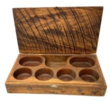 Antique wooden cash box