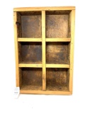 Primitive antique divided wooden box