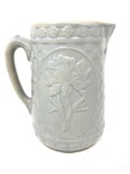 Vintage gray stoneware pitcher