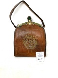 Antique leather purse