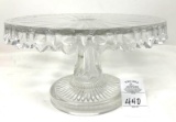Vintage clear glass cake stand
