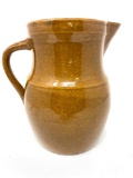 Vintage brown stoneware pitcher