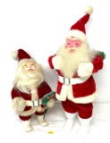 Two vintage Santas