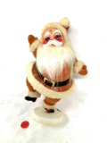 Vintage plastic Santa on stand