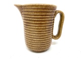Vintage brown USA stoneware pitcher