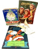 Vintage Christmas angels and books