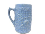 Antique blue stoneware mug