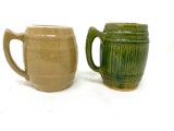 Two vintage stoneware mugs