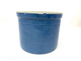 Antique blue crock