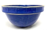 Blue antique crock mixing bowl