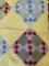 1940's Hand quilted, 9 inch patch yellow blocks quilt