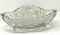Antique cut glass candy dish with feet