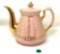 Vintage Hall pink and gold tea pot