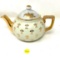 Vintage Hall gold and white tea pot