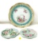 Three antique decorated plates