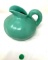 Green hand made ceramic pitcher