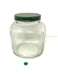 Antique glass jar with lid