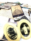 Antique photographs (95), postcards (15) and misc. ephemera