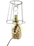 Vintage Ball mason jar electrified lamp with JP coats yarn