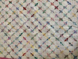 1930's snowball ? hummingbird or periwinkle hand stitched quilt