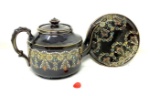 Vintage tea pot and plate
