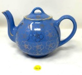 Vintage Hall blue and gold tea pot