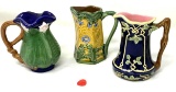 Vintage handpainted pottery creamers - J Wilfred