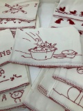 Vintage embroidered tea towels (14)