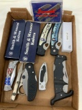 Smith and Wesson pocket knives and assorted pocket knives