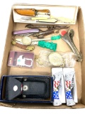 Box of assorted pocket knives