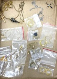 Necklaces, earrings and hat pin
