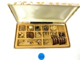 Vintage jewelry box and earrings