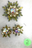 Antique brooch and earrings
