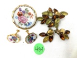 Vintage brooches and earrings ? Limoges France