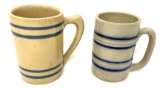 Two crock mugs