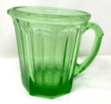 Vintage A & J green depression pitcher