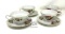 4 - Antique china cups and saucers with gold band