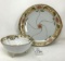 Vintage Nippon footed bowl and plate