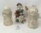 Vintage Christmas angels and snowman
