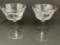 10 vintage etched cocktail glasses