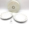 Pampered Chef Christmas plates set of 4 with box